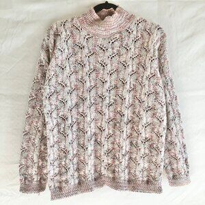 Vintage Speckled Mock Neck Sweater Men's Size M